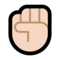 Raised Fist - Light emoji on Microsoft
